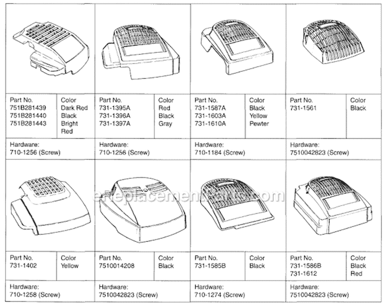 Page A Diagram and Parts List for 11A-072A372 1997 Yard Machines Lawn Mower